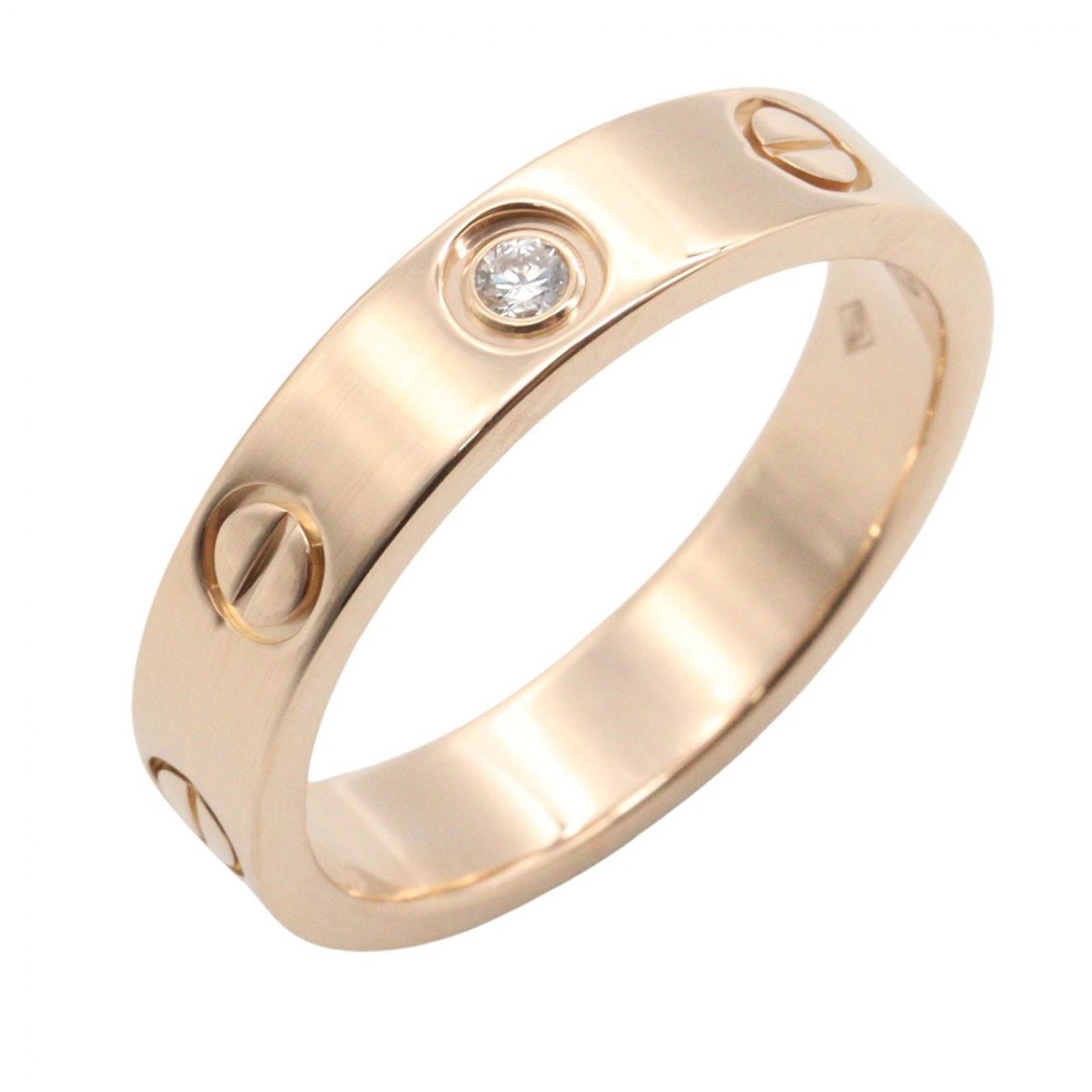 カルティエ CARTIER リング・指輪 ミニラブリング 1PD K18PG(ピンクゴールド) ダイヤモンド ミニラブリング 1PD レディース Used A