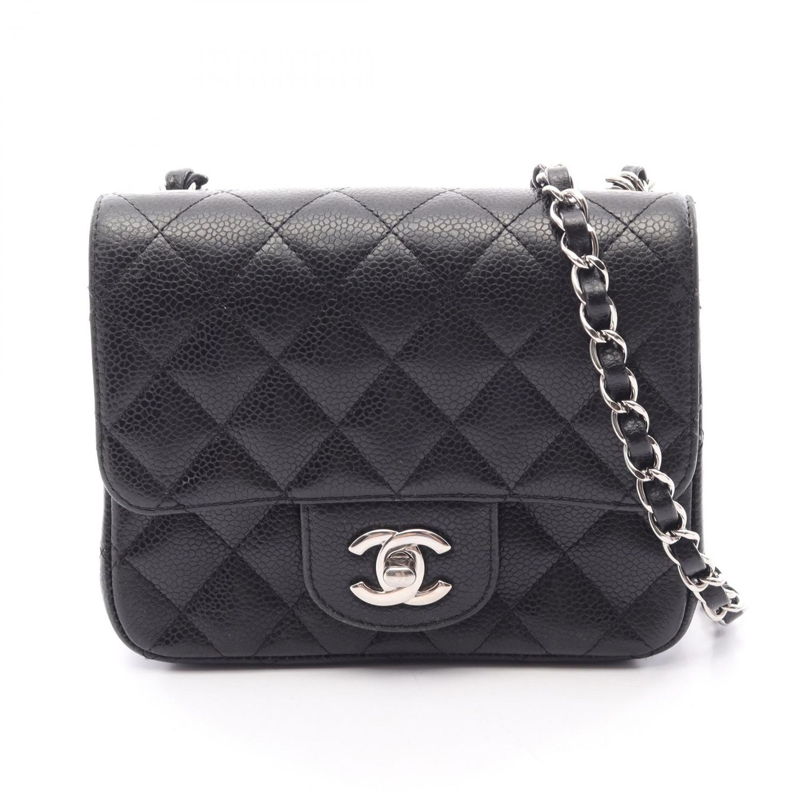 シャネル CHANEL ショルダーバッグ ミニマトラッセ A35200 ブラック カーフ（牛革） ミニマトラッセ チェーンショルダー レディース Used B