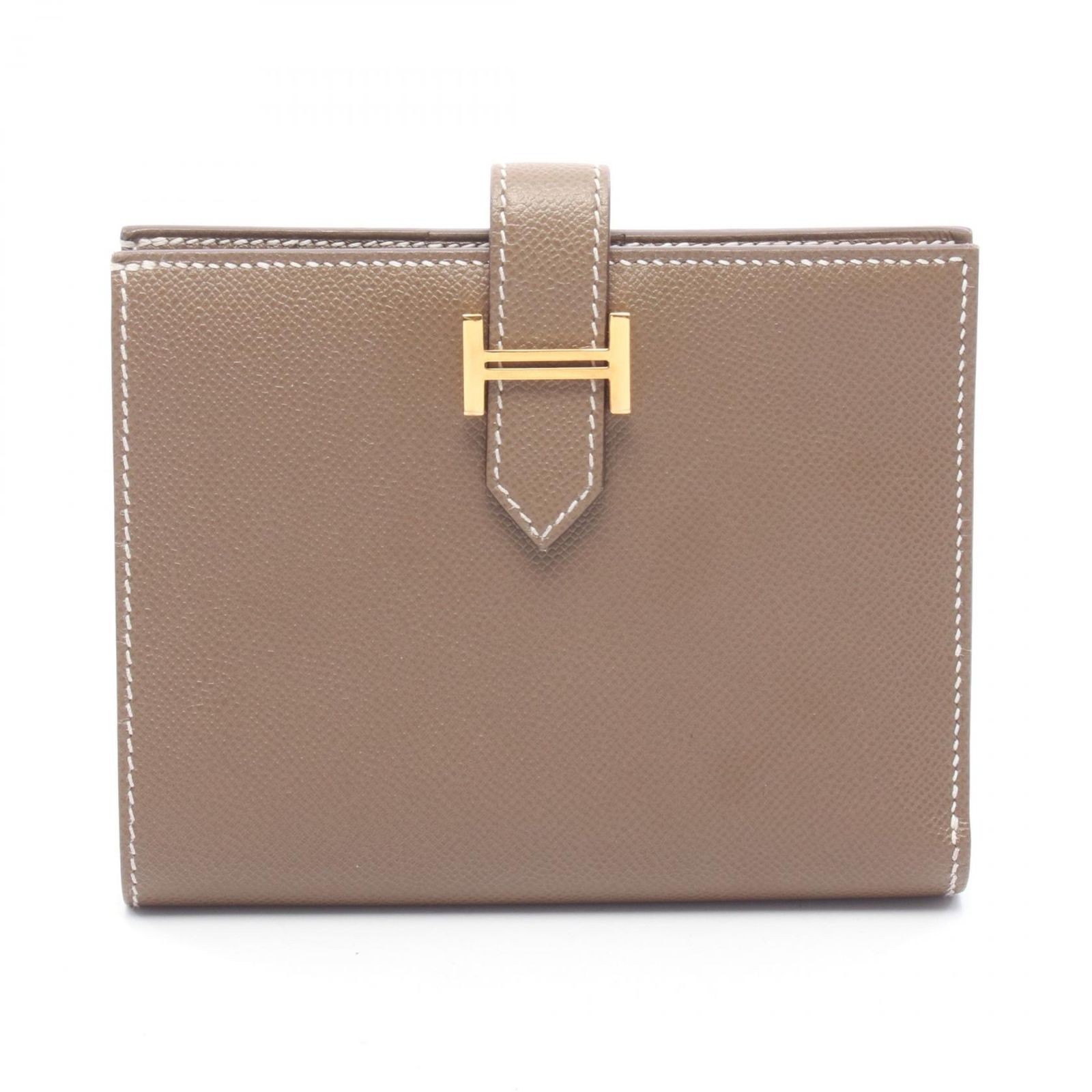 エルメス HERMES 二つ折り財布 ベアンコンパクト エトゥープ エトゥープ その他 ベアン コンパクト エトゥープ レディース Used A