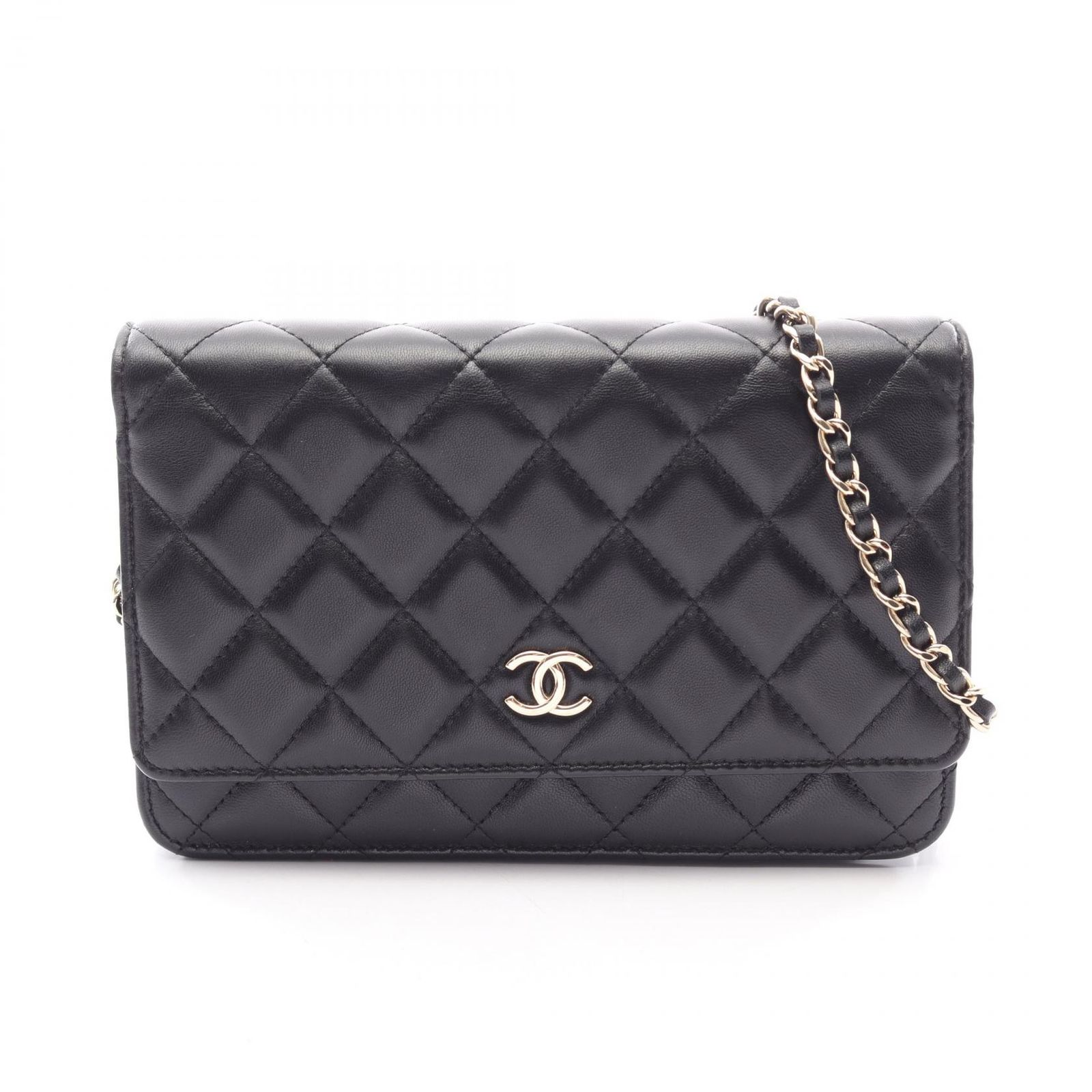 シャネル CHANEL ショルダーバッグ マトラッセ AP2120 ブラック ラムスキン（羊革） マトラッセ チェーンウォレット レディース Used A
