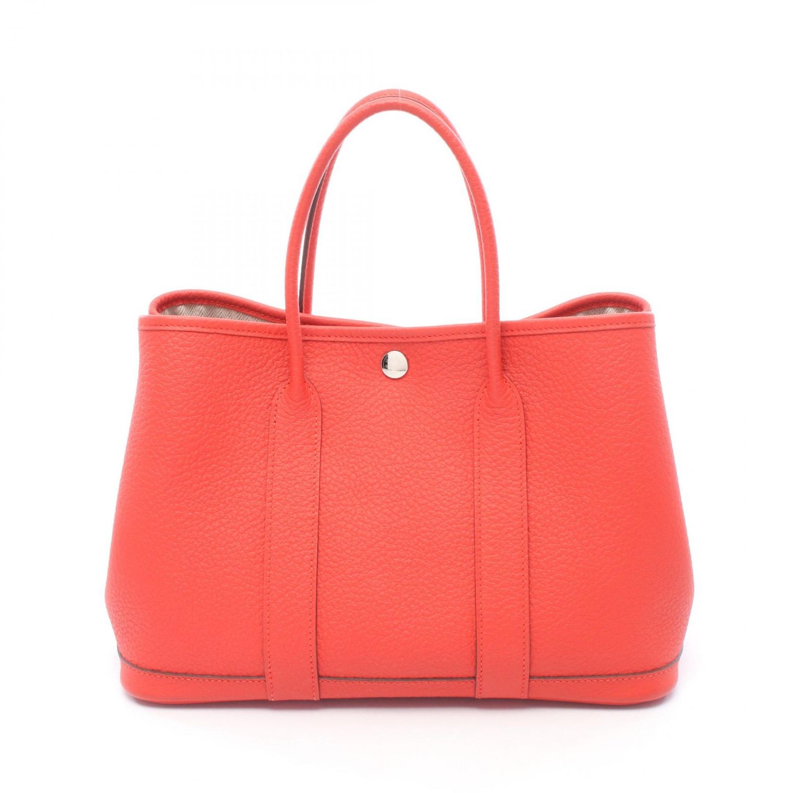エルメス HERMES トートバッグ ガーデンパーティTPM ルージュピヴォワンヌ レザー ガーデンパーティTPM ルージュピヴォワンヌ レディース Used A