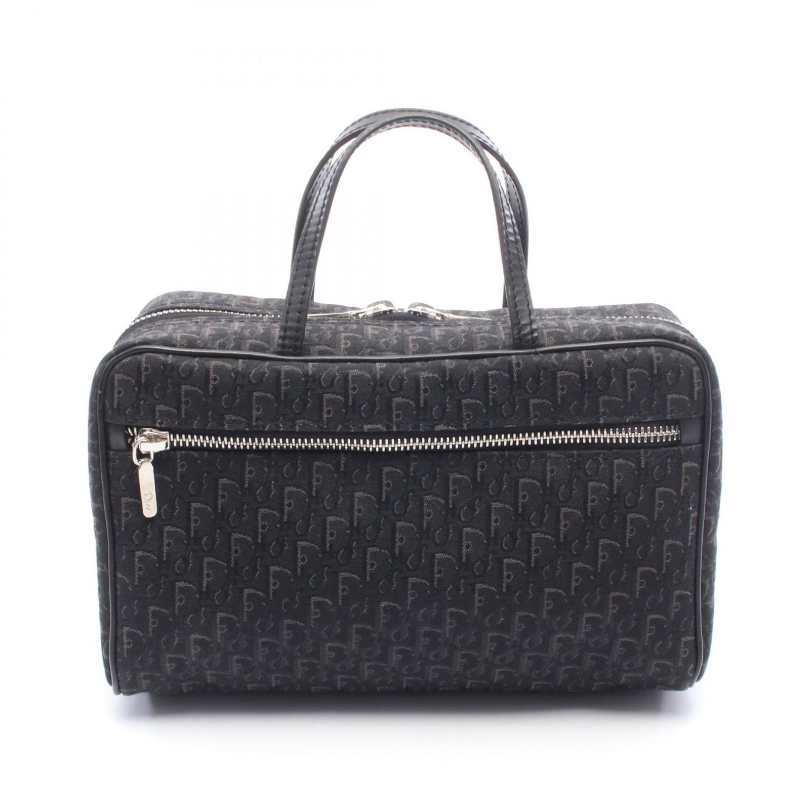 ディオール Dior ハンドバッグ ストリートシック トロッター ブラック キャンバス レザー トロッター ストリートシック ハンドポーチ レディース Used A