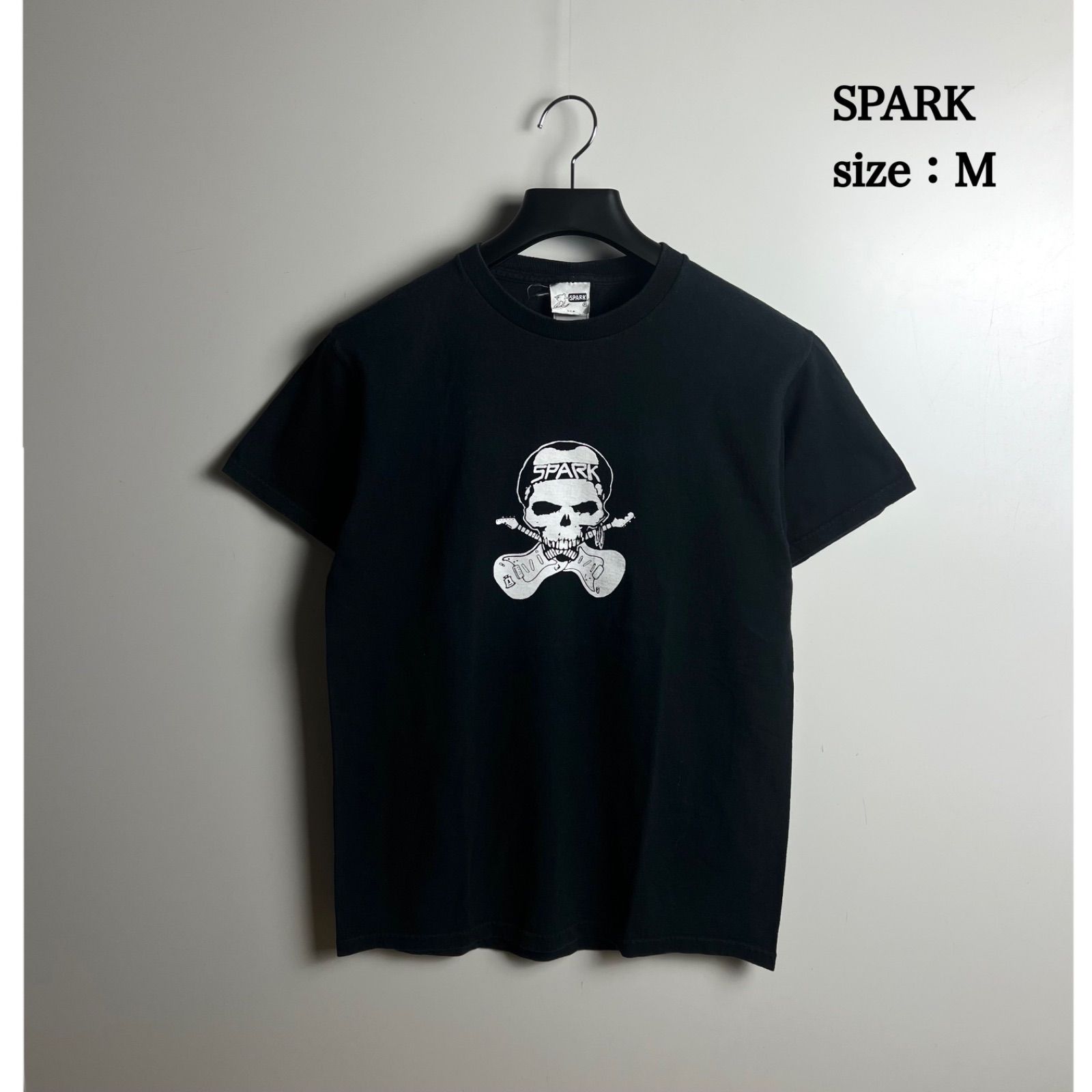 SPARK 90s skate vintage SKULL Tee M スパーク スカルプリント T