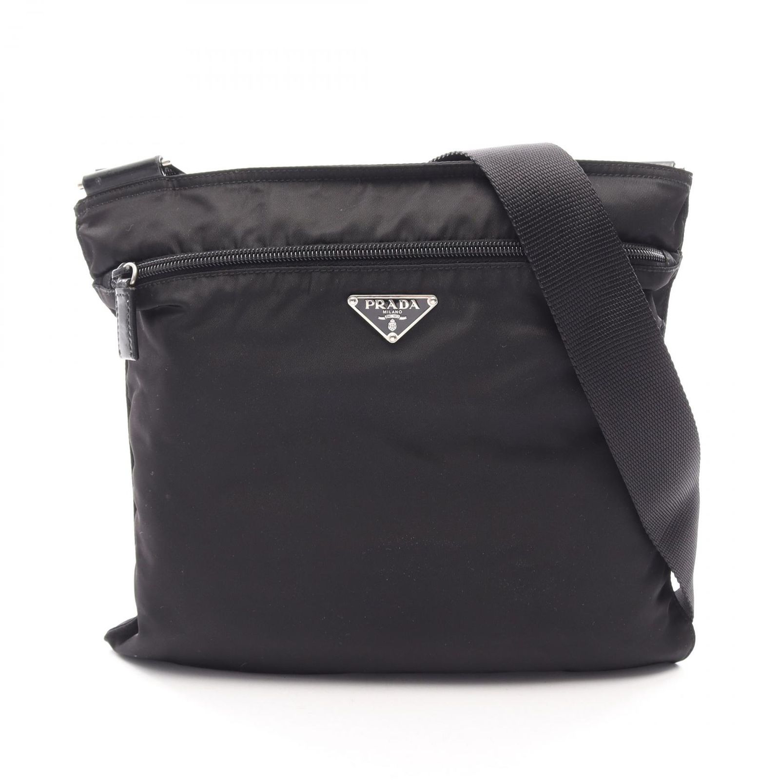 プラダ PRADA ショルダーバッグ VELA SPORT BT175Z ブラック ナイロン トライアングルロゴ ショルダー レディース Used B