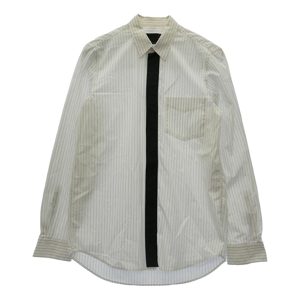 Stella McCartney ステラマッカートニー ピンストライプ 比翼 長袖シャツ オフホワイト系 39【中古】