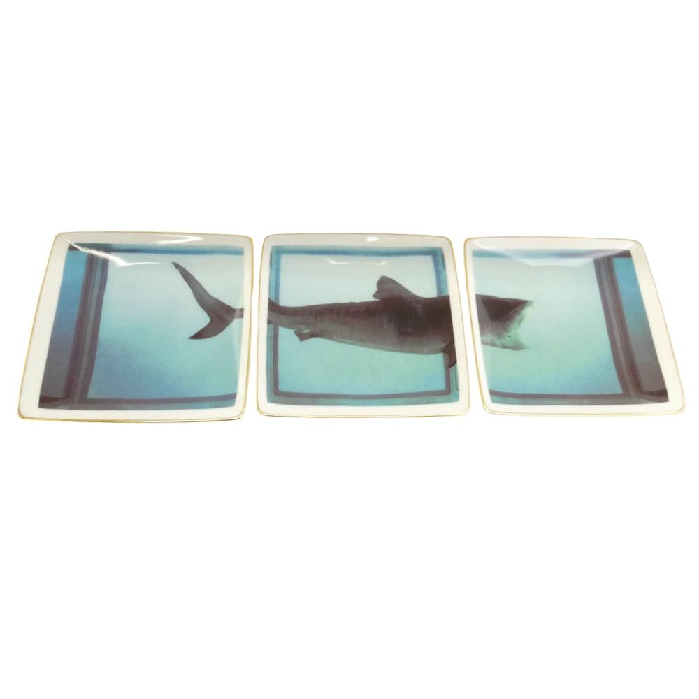 Supreme シュプリーム 25SS x Damien Hirst ダミアン ハースト Rosenthal Tray 皿 トレー トレイ ブルー系 ホワイト系 12×11cm【極上美品】【中古】