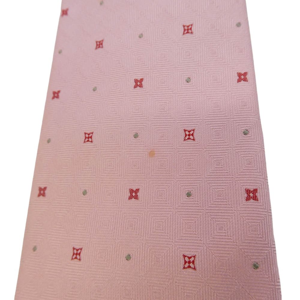 LOUIS VUITTON ルイ・ヴィトン 総柄 シルク ネクタイ ピンク系【中古