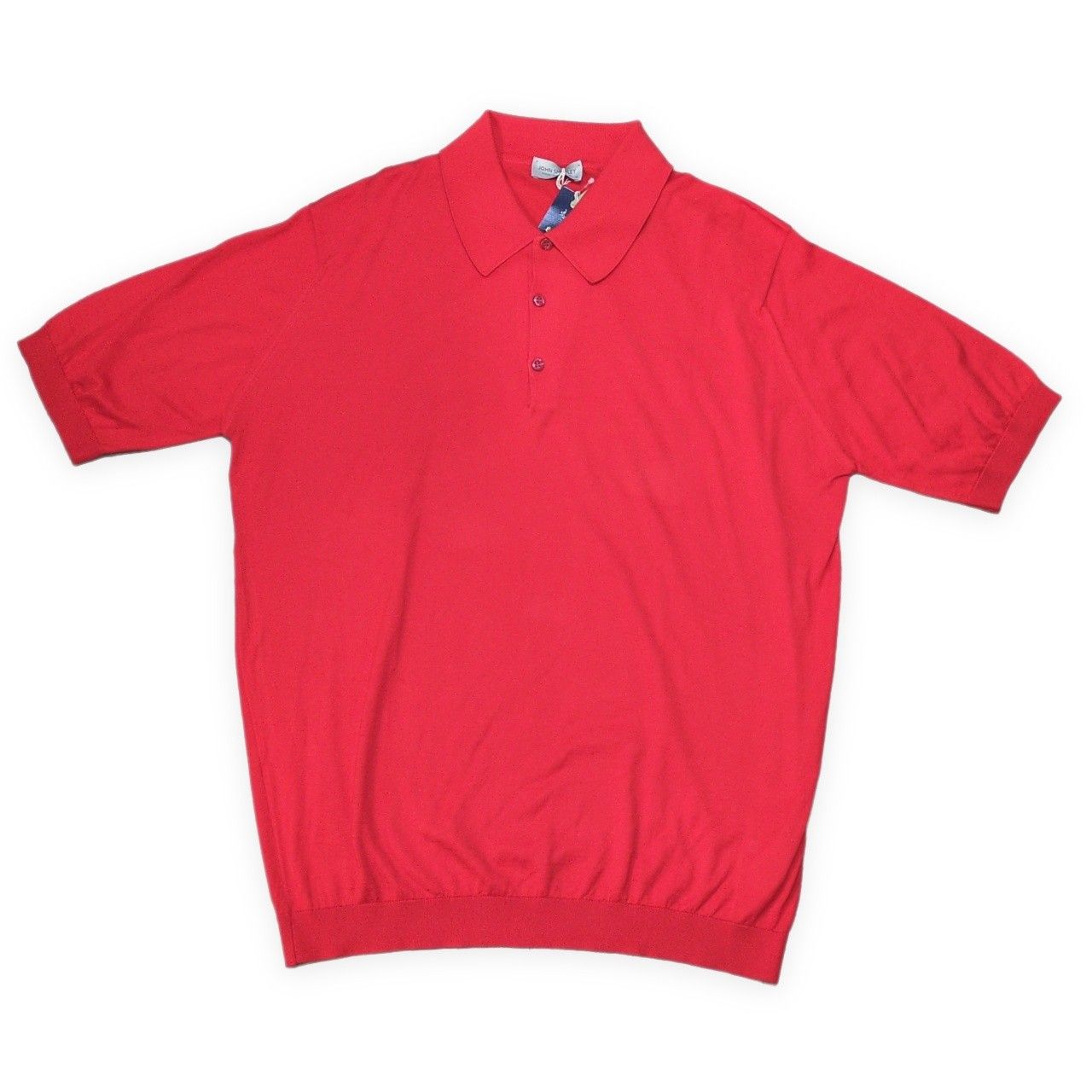 JOHN SMEDLEY ジョンスメドレー コットンニットポロ トップス 赤