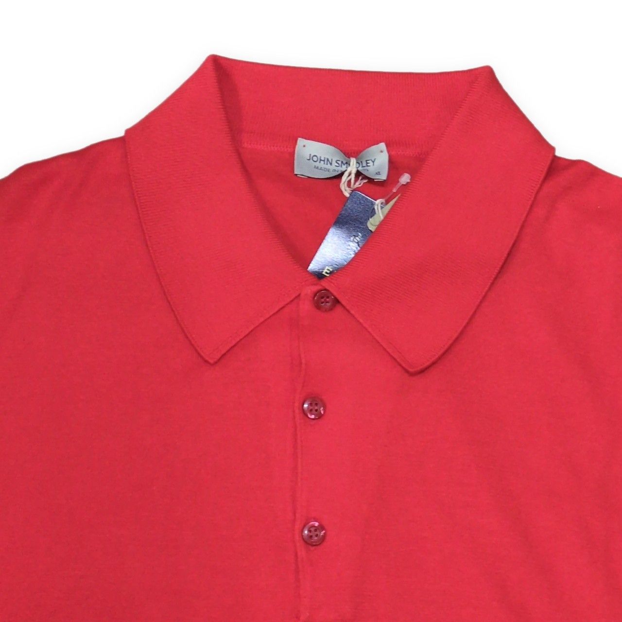 JOHN SMEDLEY ジョンスメドレー コットンニットポロ トップス 赤 