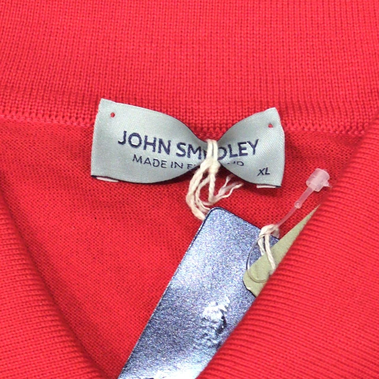 JOHN SMEDLEY ジョンスメドレー コットンニットポロ トップス 赤 