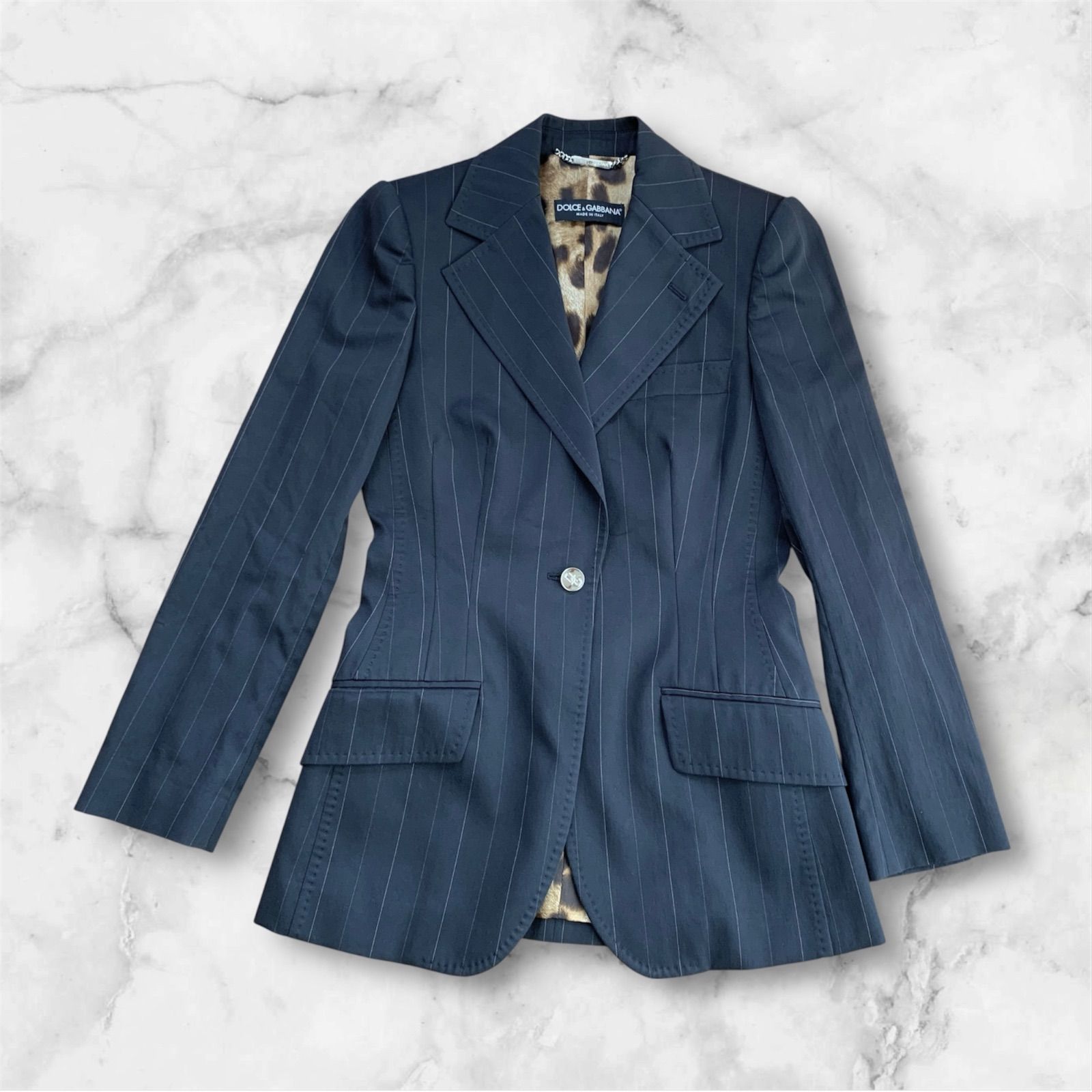 DOLCE & GABBANA ドルチェ&ガッバーナ レオパード裏地 ジャケット 