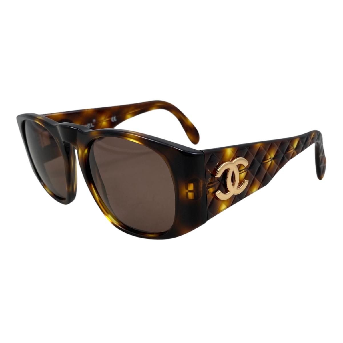 ☆シャネル サングラス マトラッセ ココマーク 01450 91235 べっ甲柄 ブラウン ゴールド CHANEL