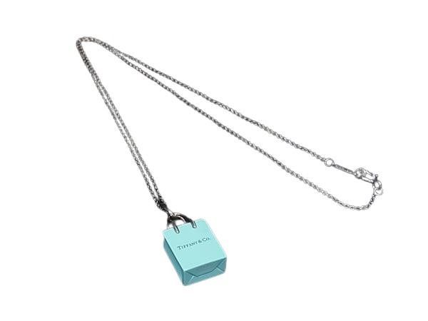 TIFFANY＆Co ティファニー ネックレス ティファニーブルー系 SV925 レディース ショッパーモチーフ 美品