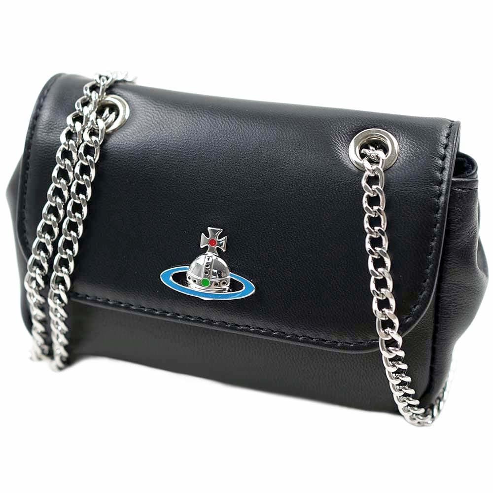 ヴィヴィアンウエストウッド ショルダーバッグ スモール レディース 斜め掛け 肩掛け ブラック Vivienne Westwood 52020005 L001L N403 52020005-L001L-N403