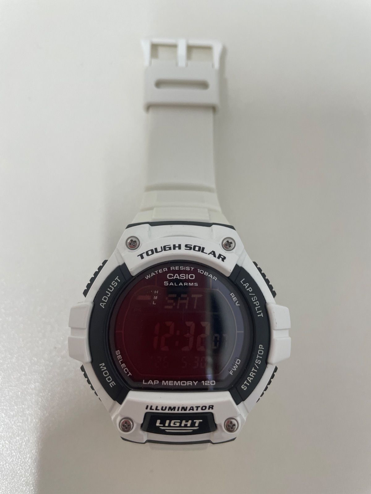 稼働 CASIO W-S220C-7BJH タフソーラー 白 腕時計 M319① - メルカリ