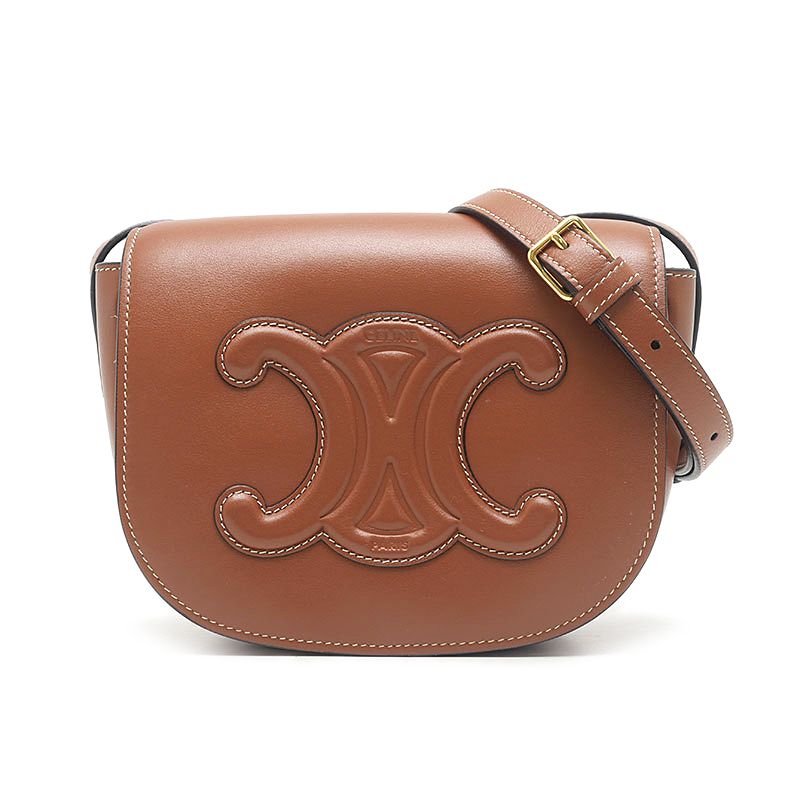 セリーヌ CELINE フォルコ ショルダーバッグ ブラウン ポシェット