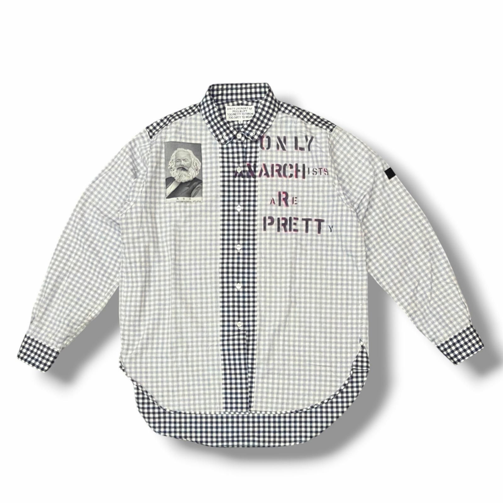 参考上代29700円 PEEL&LIFT 26SS inside-out marx shirt インサイドアウトマキシシャツ 長袖シャツ ピール＆リフト PL26-SH005 ブルー L （16126M）