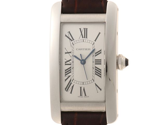 CARTIER カルティエ ウォッチ タンクアメリカンMM 時計 WSTA0017 ステンレス/レザー シルバー ユニセックス【中古】460