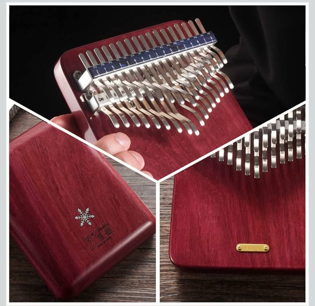 LingTing カリンバ 34キー​​半音階親指ピアノ パープルハート​​材 収納ケース付き 初心者向けHanonkai Kalimba 雪を聴く LT-K34V