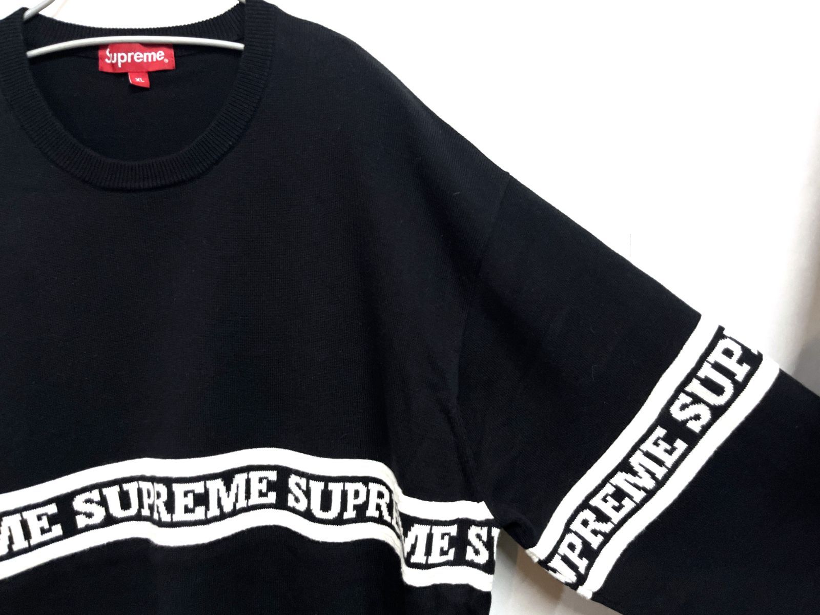 Supreme｜シュプリーム Logo Stripe Knit Top ロゴストライプ クルー 