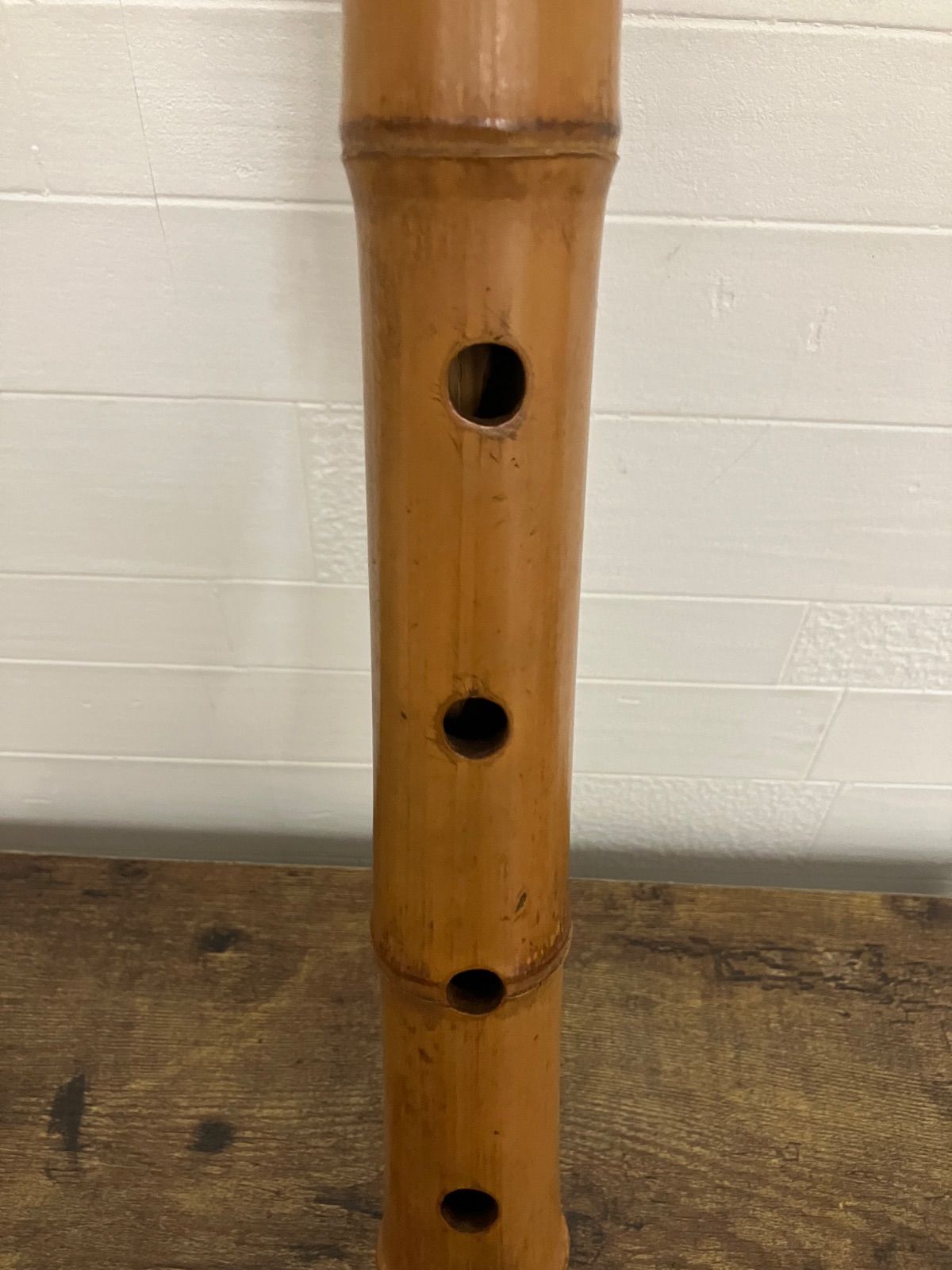 尺八19 中古品(竹製) 尺八 竹製 1尺6寸 約49cm 和楽器 袋付き 中古品 - メルカリ