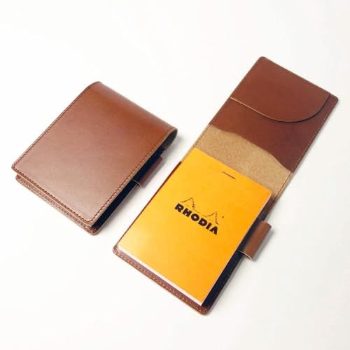 ロディア カバー No.11 サイズ 本革 メモ帳一冊付き （ブラウン）