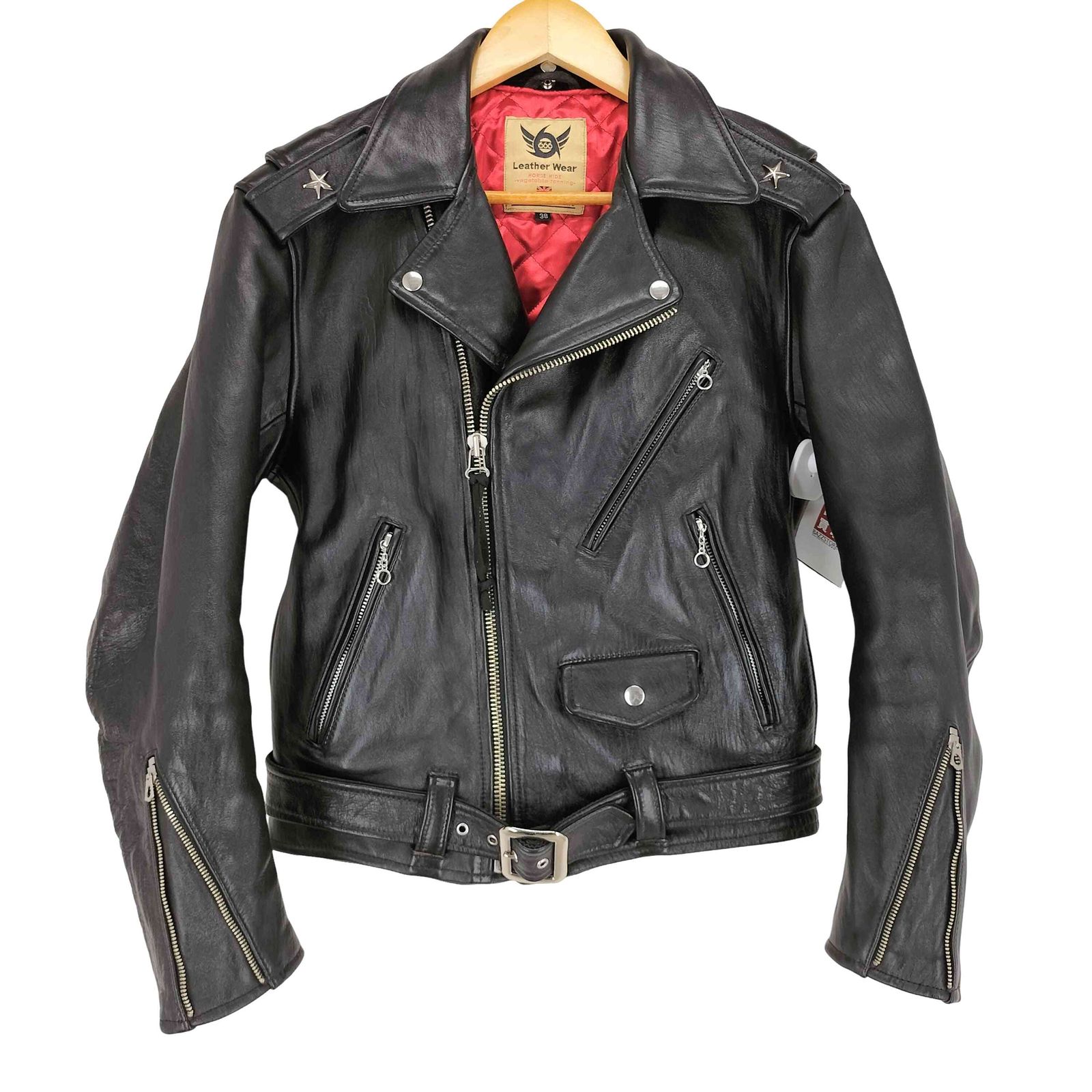 トリプルシックスレザーウェア 666 Leather Wear HORSE HIDE 英国製 ワンスター ダブルライダースジャケット メンズ UK：38 54,576円