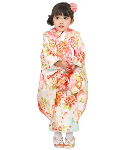 [KYOETSU] [キョウエツ] 七五三 3歳 女の子 着物 セット 被布 小物 フルセット 753 華やか AYZ 02760f7a