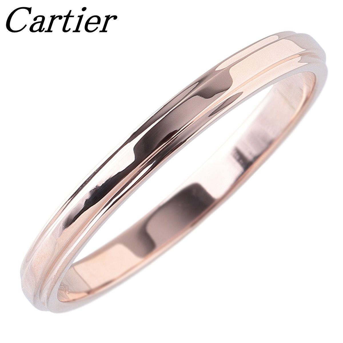 カルティエ ダムール ウェディング リング #57 幅2.4mm 750PG 新品