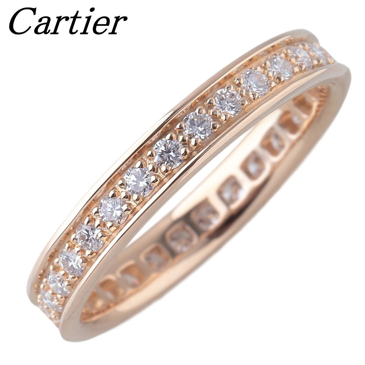 カルティエ ダイヤ リング フルエタニティ #54 幅3.3mm 750YG フル
