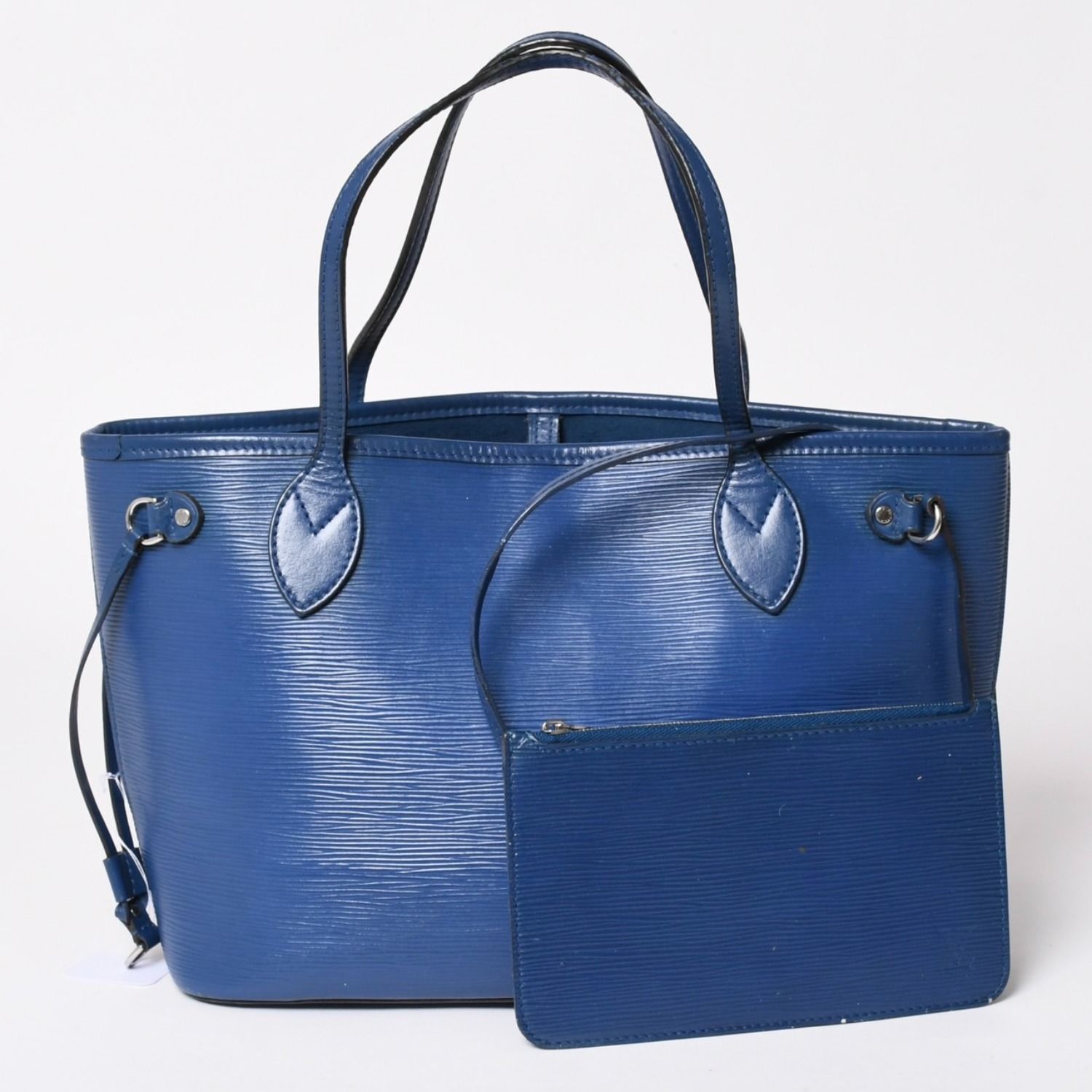 LOUIS VUITTON ルイヴィトン トートバッグ M40958 ネヴァーフルPM エピ ブルー シルバー金具 美品 中古 4a002105