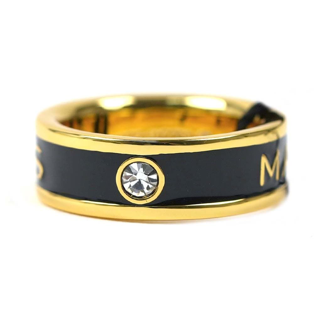 マークジェイコブス 指輪 リング アクセサリー ゴールド ブラック MARC JACOBS 2R4JRN001J41-972