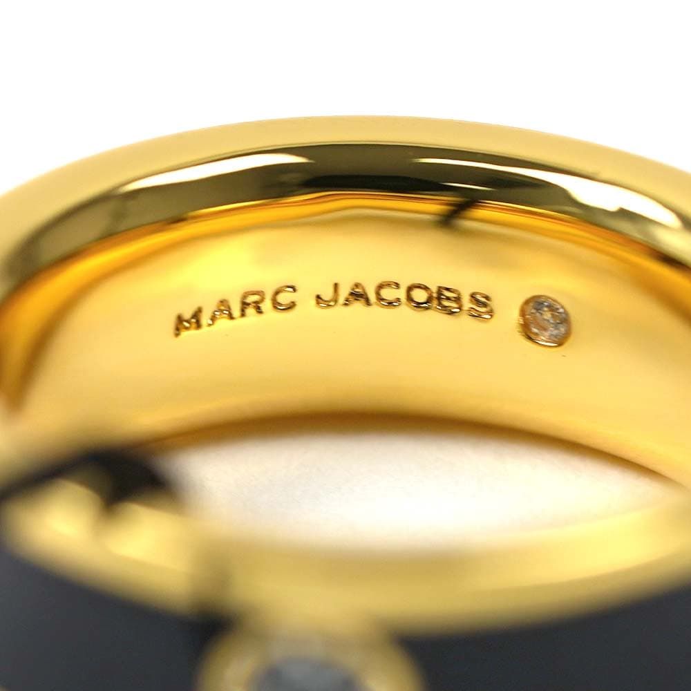 マークジェイコブス 指輪 リング アクセサリー ゴールド ブラック MARC JACOBS 2R4JRN001J41-972