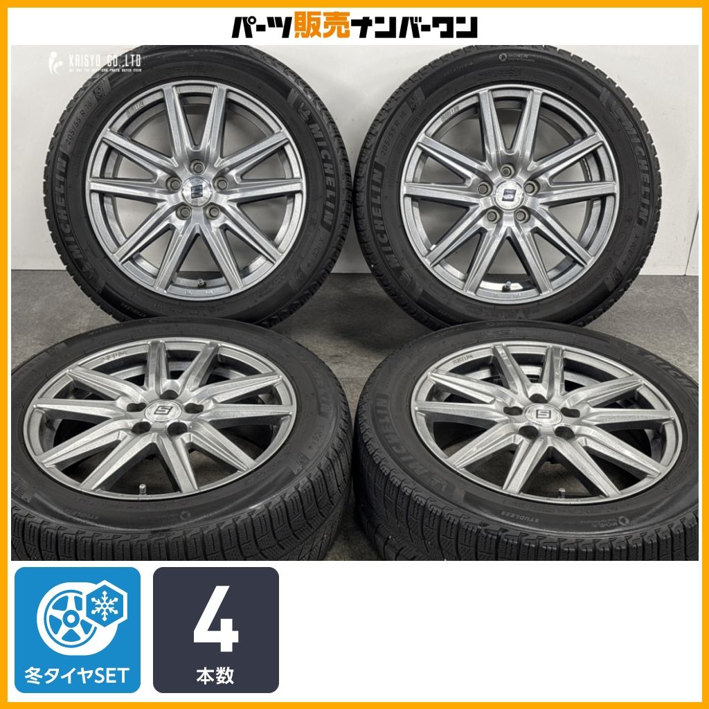 【交換用に】SEIN 16in 6.5J +48 PCD100 ミシュラン X-ICE 3+ 205/55R16 インプレッサ カローラツーリング/スポーツ 即納可能