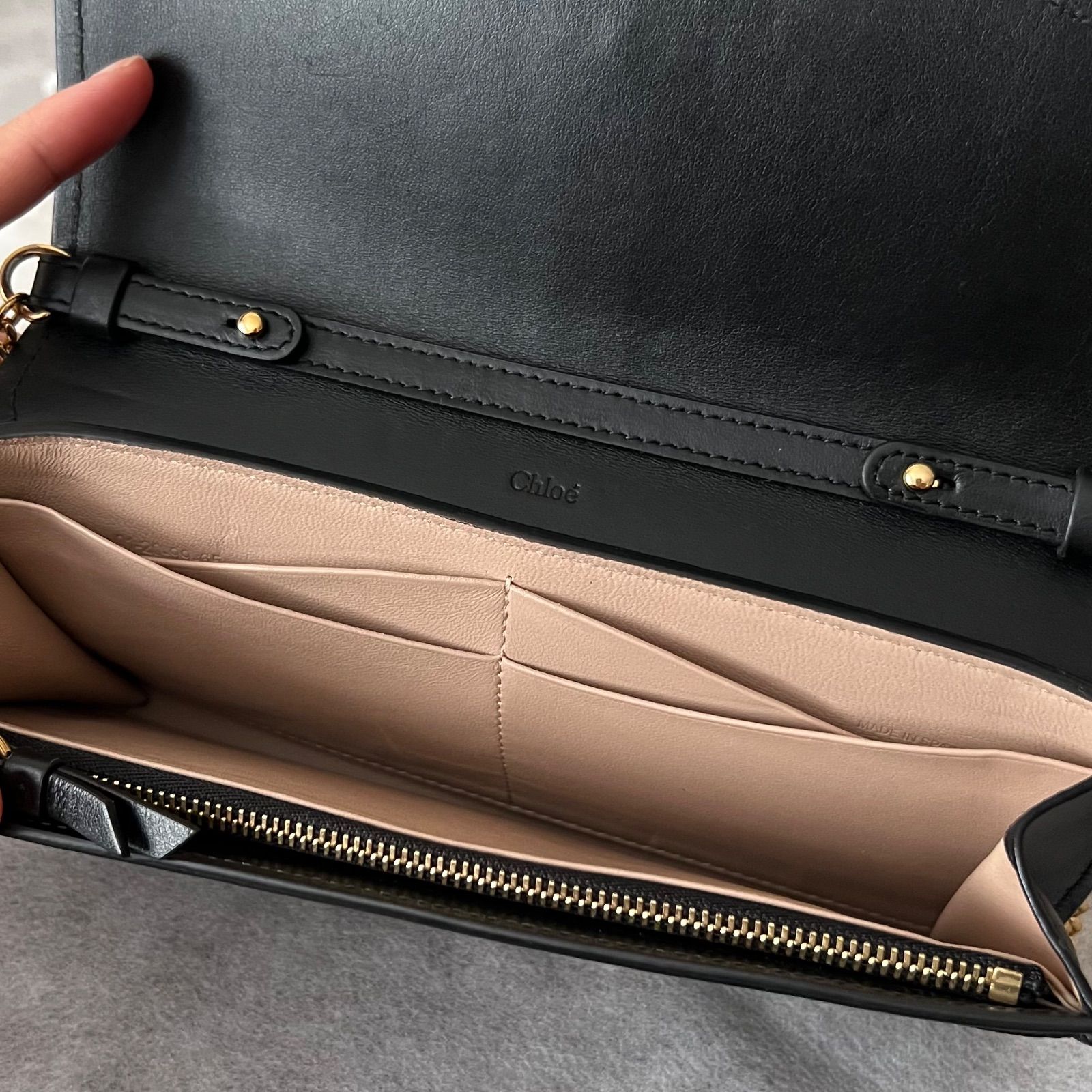 Chloe クロエ アビー チェーンウォレット バッグ ショルダーバッグ正規品 Chloe クロエ チェーンウォレット Aby アビー ショルダーバッグ 黒