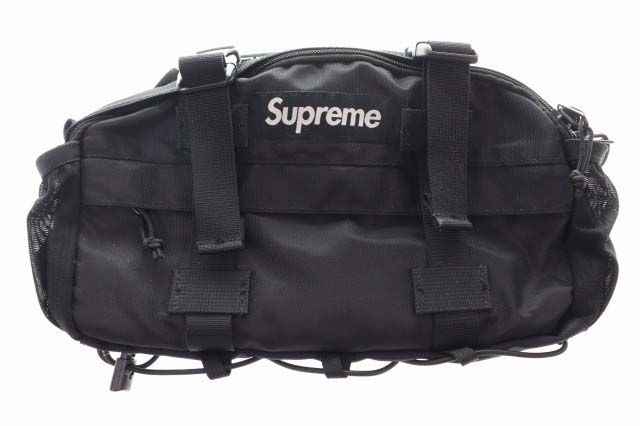シュプリーム SUPREME 19AW BOX LOGO WAIST BAG BLACK ボックス ロゴ ウエスト バッグ 黒 ブラック 【ブランド古着ベクトル】【中古】 ▲260408