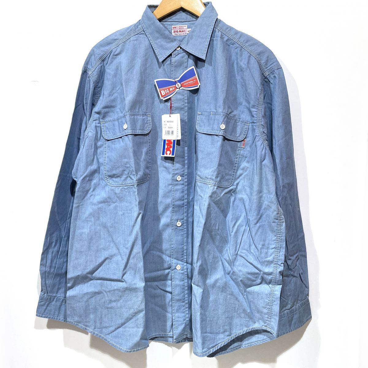 新古品】 BIG MAC ビッグマック 長袖 シャンブレーシャツ サイズ 40(L