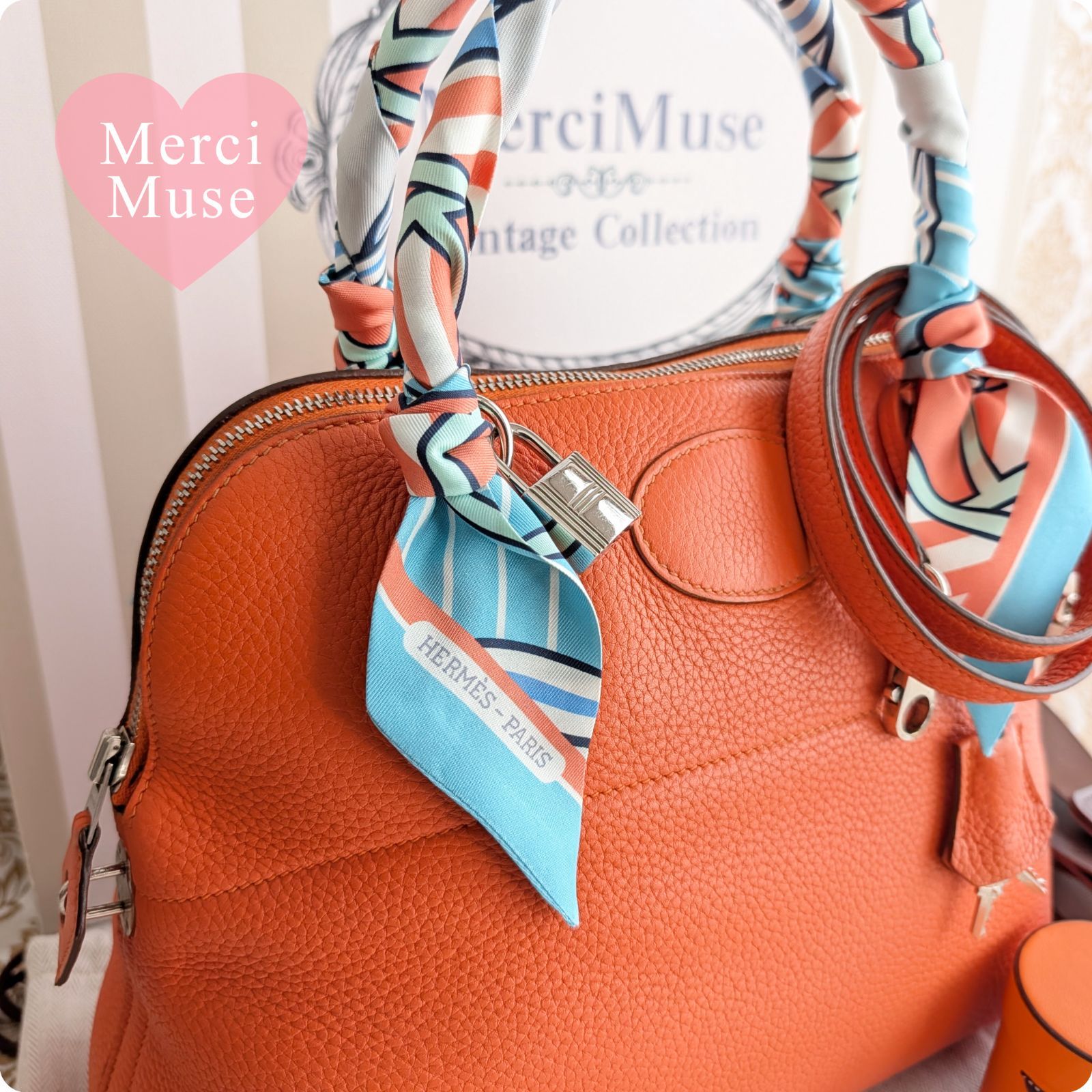 数回のみ使用‼︎ HERMES エルメス ボリード31 T刻印 オレンジポピー ❤お得なお品❤ボリード31 オレンジポピーxシルバー金具 トリヨン