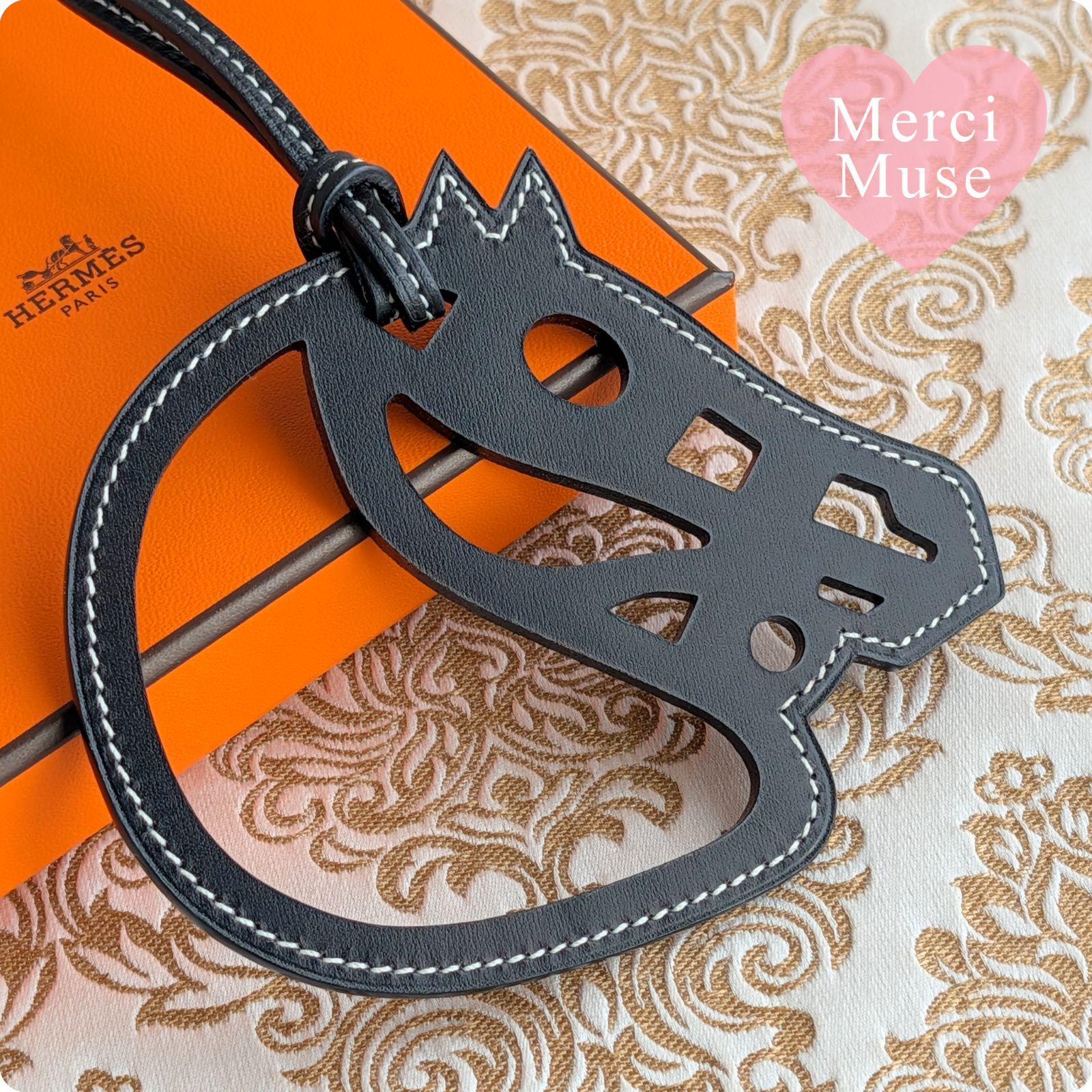 ❤お得なお品❤パドック シュバルバッグチャーム ブラック エルメス MerciMuse メルシーミューズ