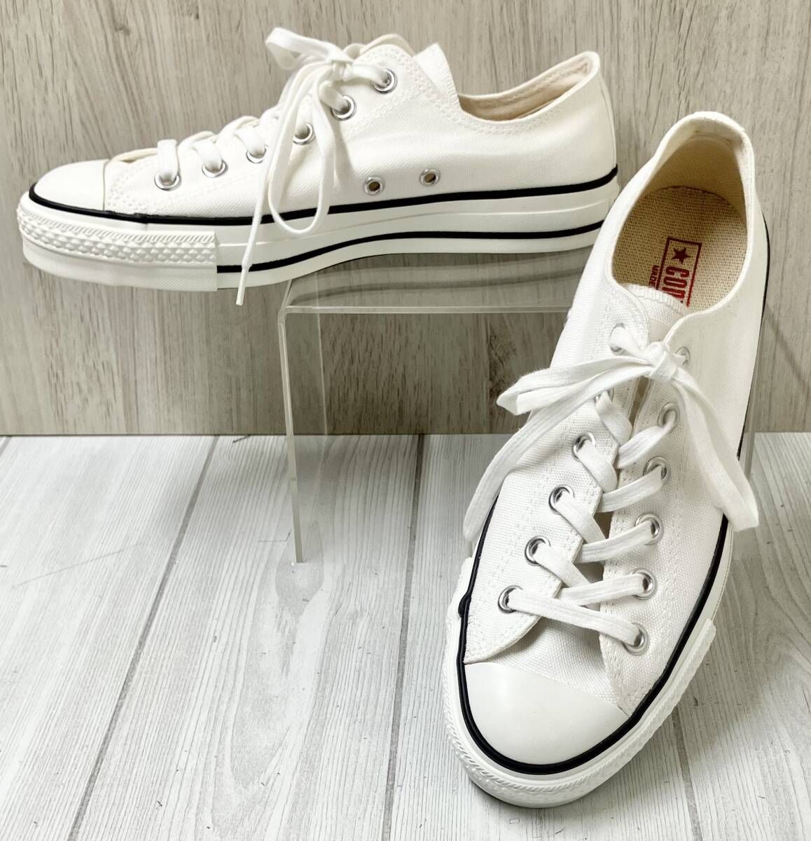 CONVERSE CANVAS ALL STAR J OX コンバース オールスター スニーカー サイズ6.5 約25.0cm ホワイト シューズ メンズ レディース ローカット