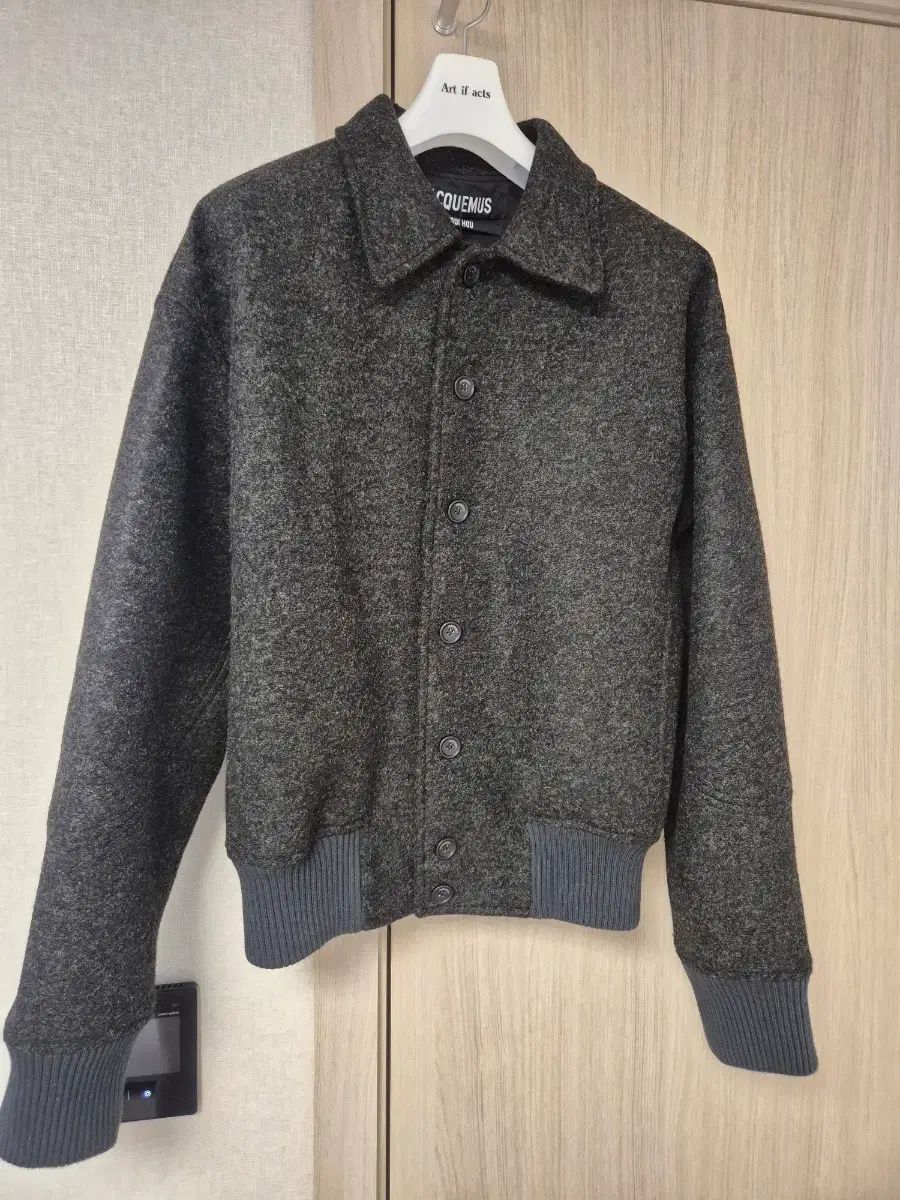 JACQUEMUS ジャックムス 펠트로 グレー メランジ ブルゾン ジャケット 65,696円