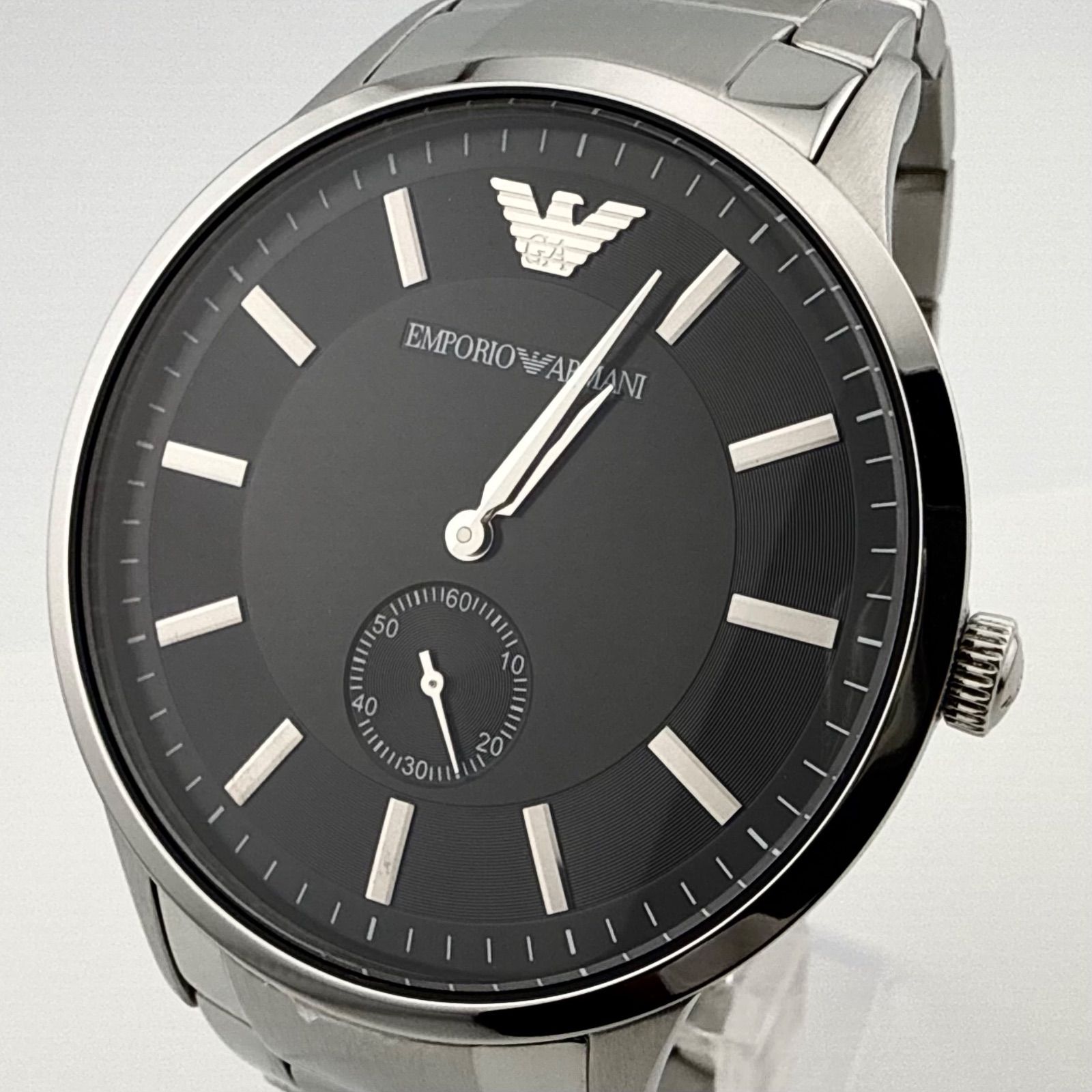 EMPORIO ARMANI エンポリオアルマーニ　AR-9107M メンズ　腕時計 クォーツ 稼働品 電池交換済み ベルト小さめ【O426】