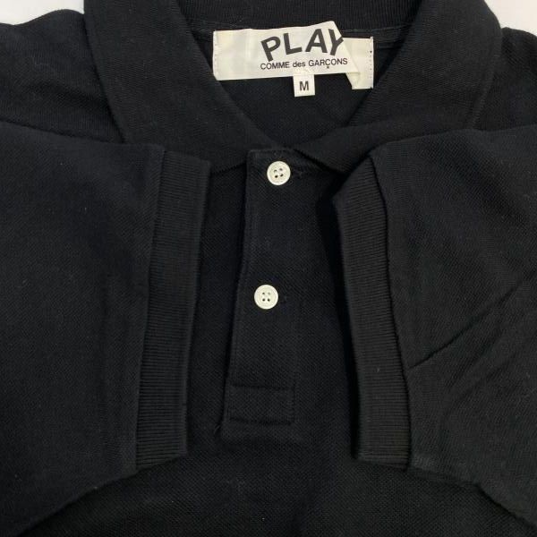 中古】PLAY COMME des GARCONS ハートロゴポロシャツ ブラック サイズM
