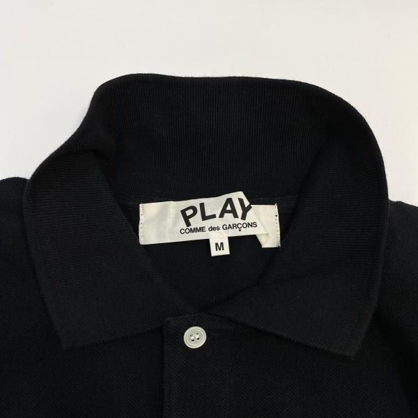 中古】PLAY COMME des GARCONS ハートロゴポロシャツ ブラック サイズM