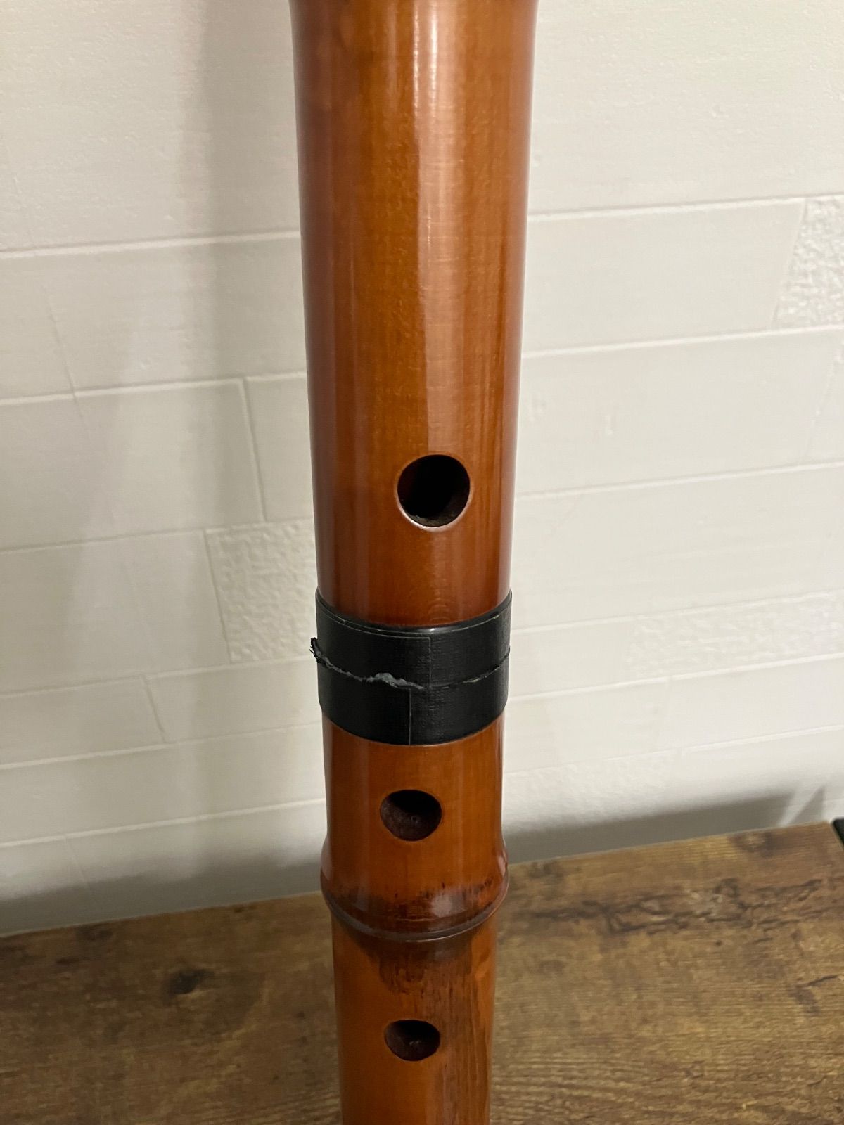 ワダ楽器 蝴蝶宝 琴風調 木管尺八 1尺8寸 約55cm D管 2本継 和楽器