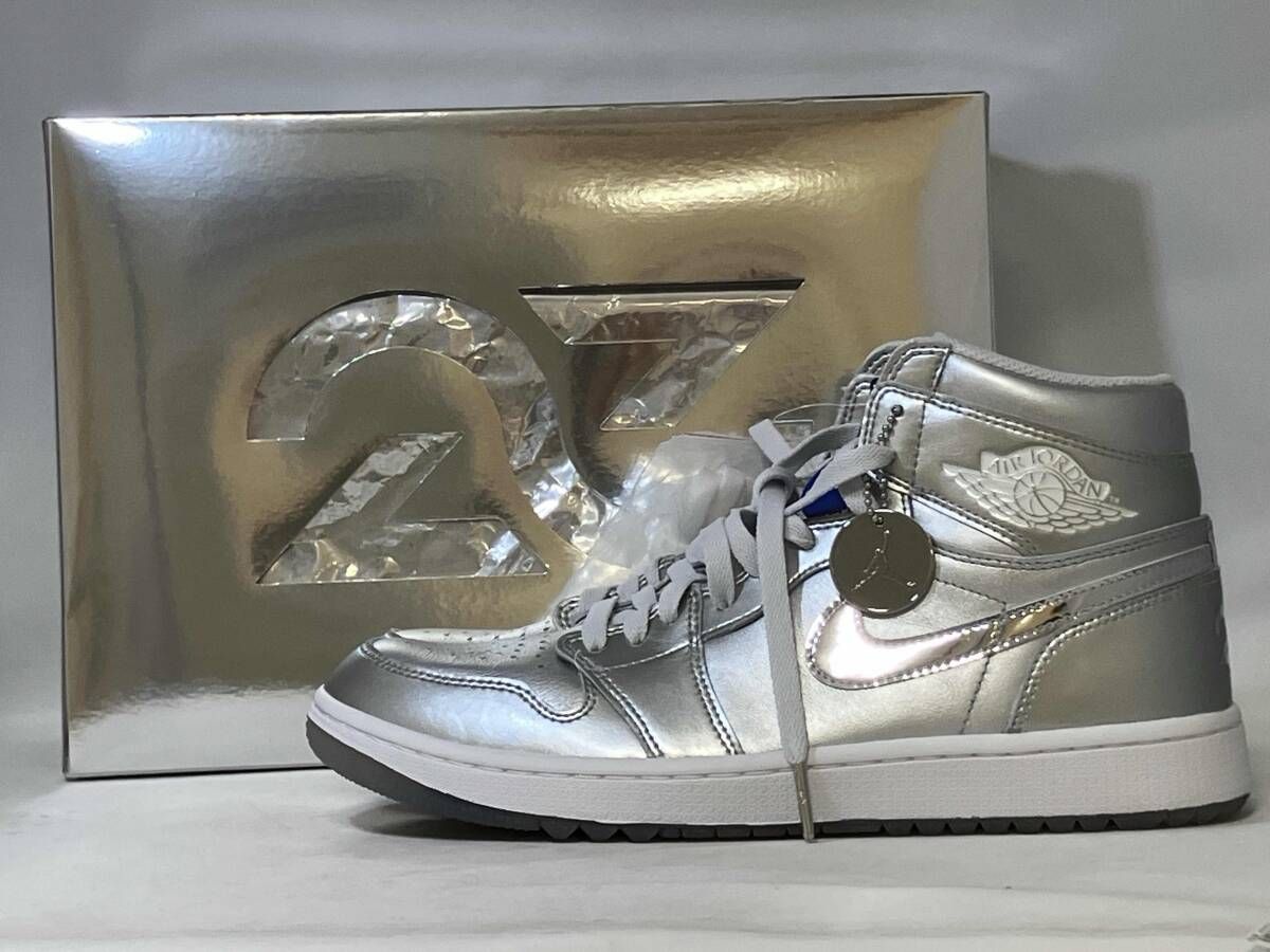 NIKE AIR JORDAN 1 HIGH GOLF NRG GIFT GIVING SILVER ナイキエアジョーダン1ハイ ゴルフ シルバー スニーカー シューズ 27cm FD6815-001