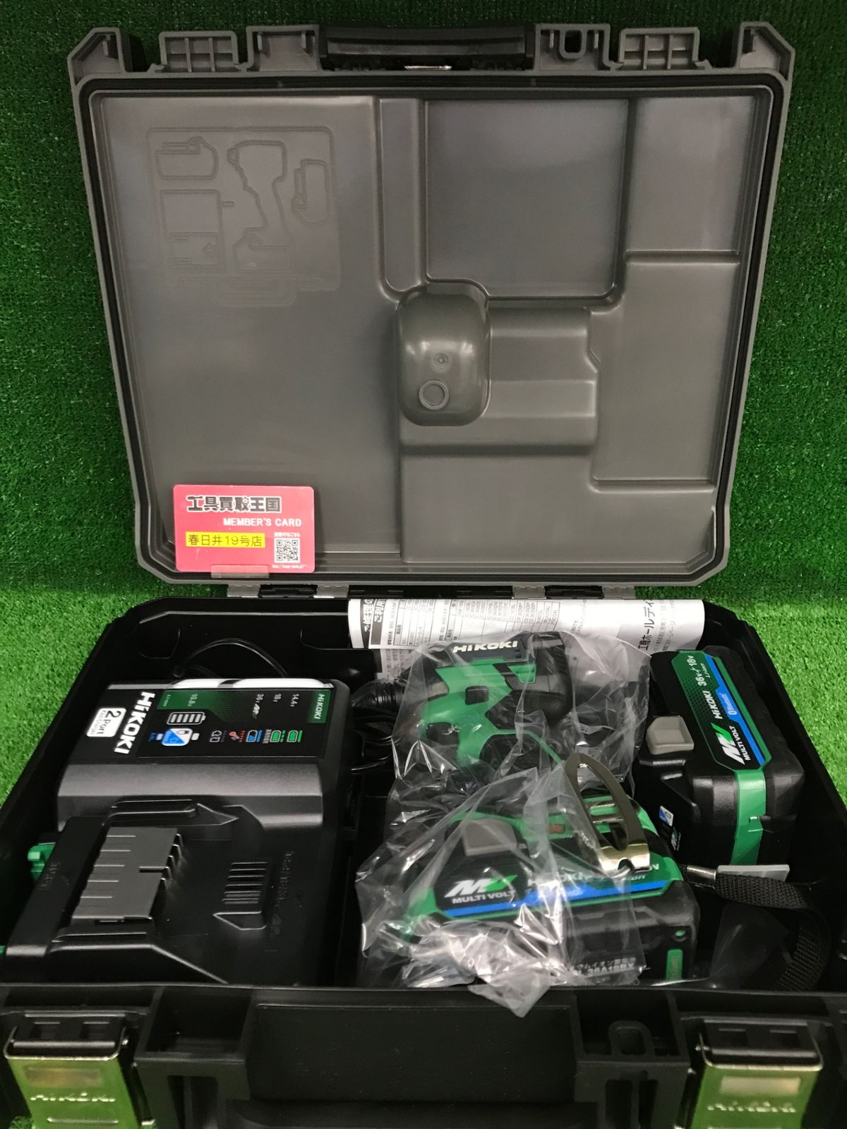 【未使用品】【0906】★HiKOKI(ハイコーキ) 36vコードレスインパクトドライバ アグレッシブグリーン(Bluetooth2.5Ahバッテリx2/充電器/ケース) WH36DD(2XHLSZ)　ITKR7XDW6058 30,875円