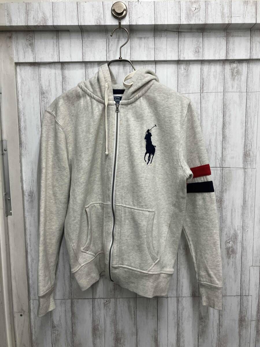 メンズ POLO RALPH LAUREN パーカー ジップアップ スエット グレー