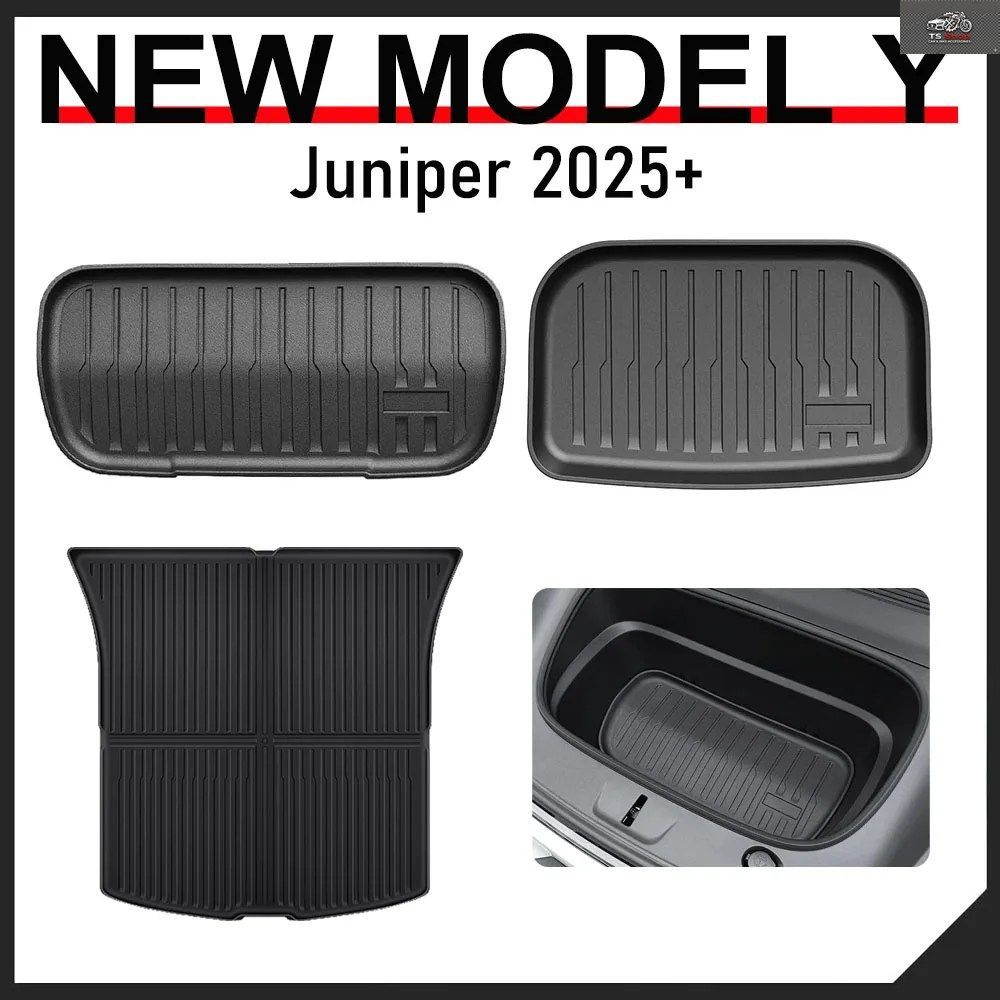 フロント/リア トランクマット 2025 2026 テスラ モデルY ジュニパー カーゴマット リアシートバックカバー シートバックライナーパッドプ