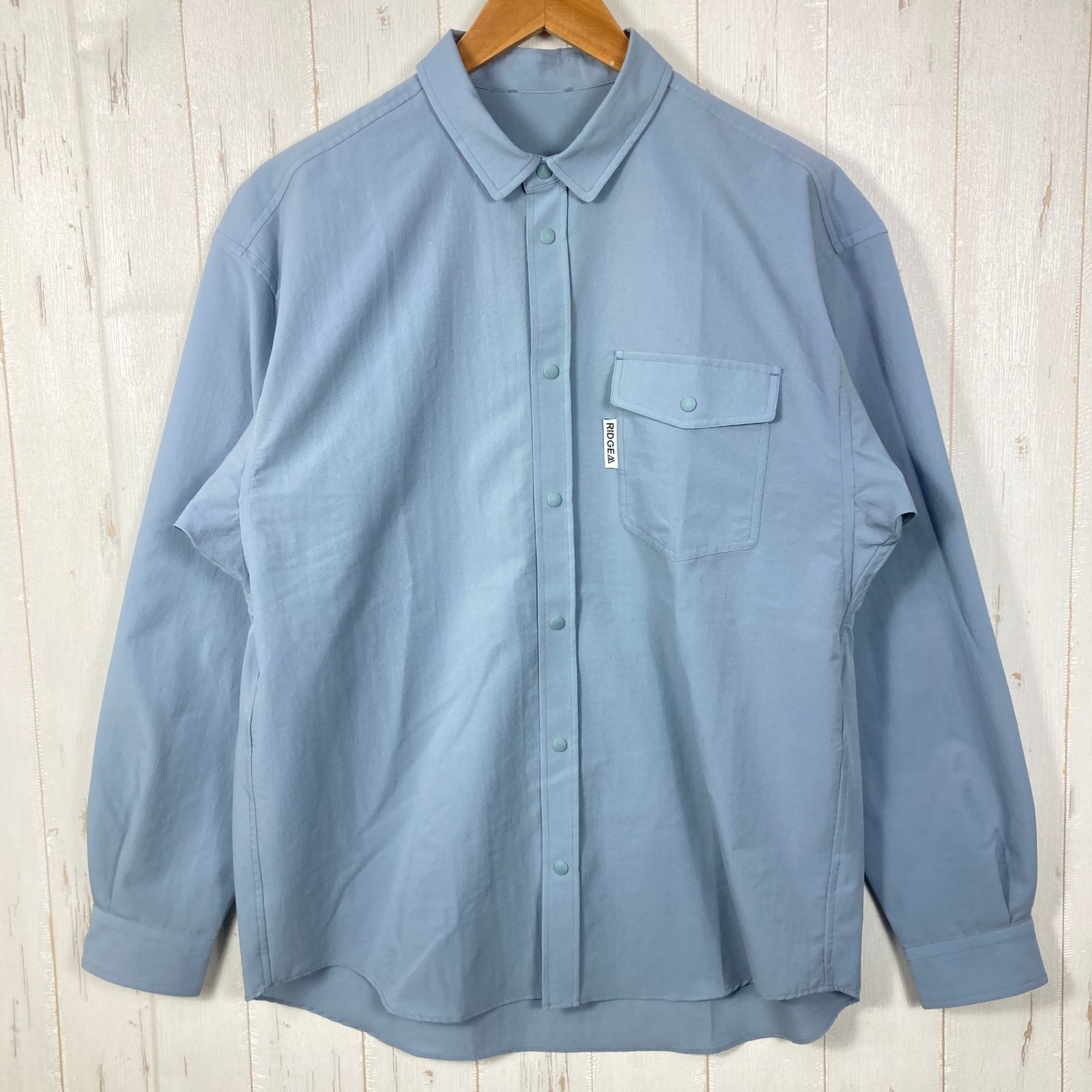 ✉️Men's M ブルー系 Ridge Mountain Gear ( リッジマウンテンギア ) ベーシック ロングスリーブ シャツ Basic Long Sleeve Shirt Sky Haze ポリエステル ウェア トップス インナ 9,197円